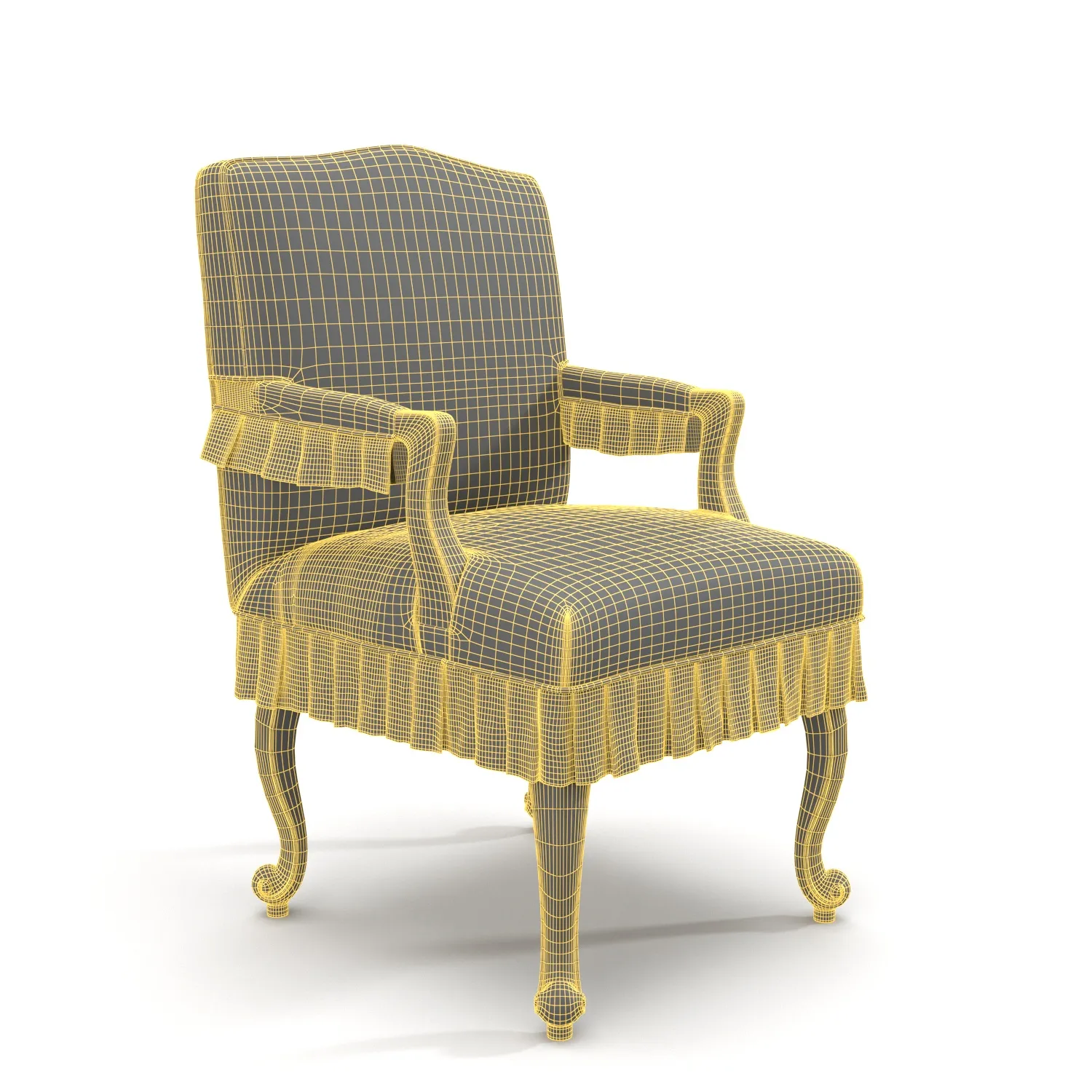 Slipcover Dining Room Chair PBR 3D Model_07